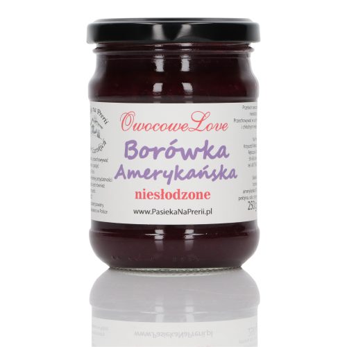 Dżem Owocowe Love Niesłodzone Borówka Amerykańska 250 g
