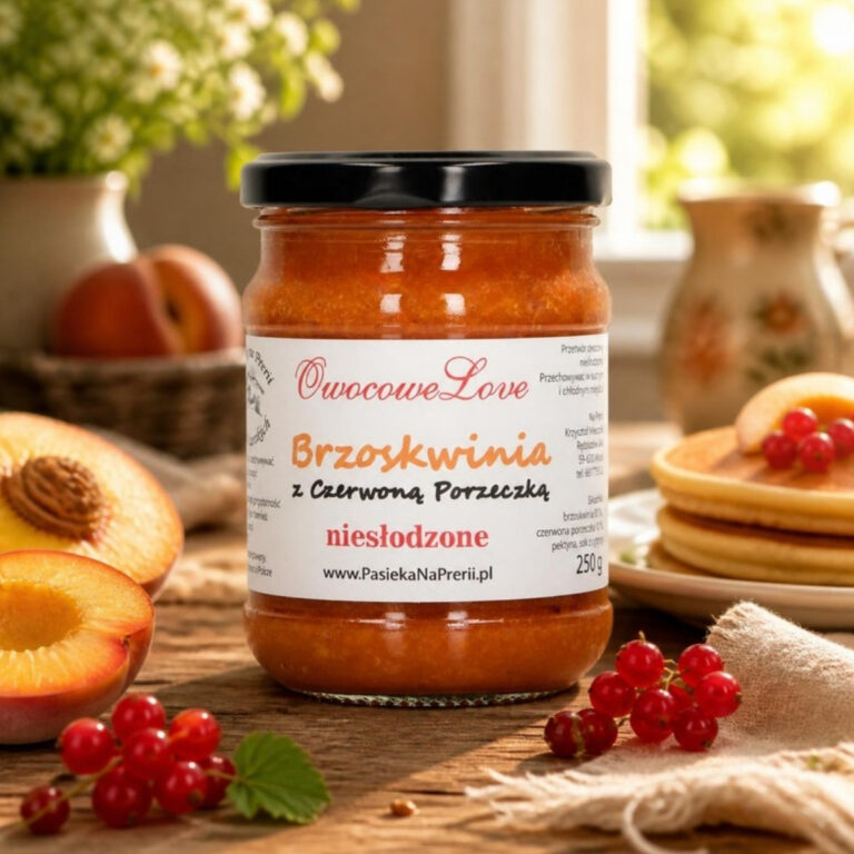 Dżem Owocowe Love Brzoskwinia z Czerwoną Porzeczką