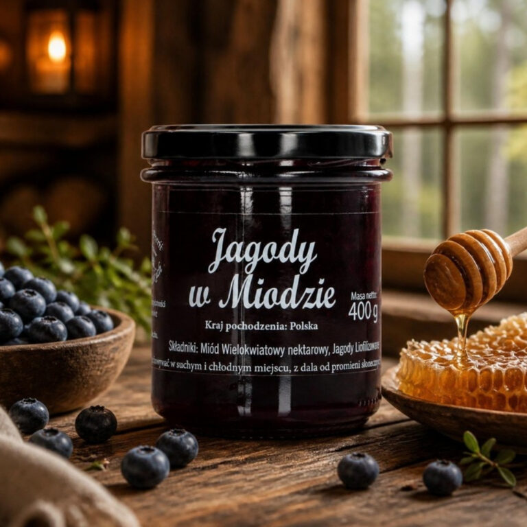 Jagody w miodzie 400 g